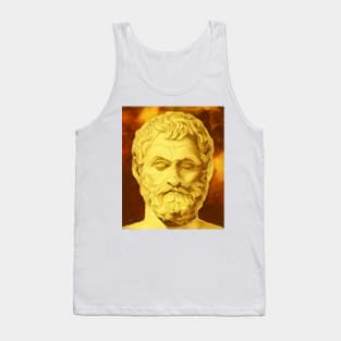 Thales of Miletus Golden Portrait | Thales of Miletus Artwork 8 Tank Top